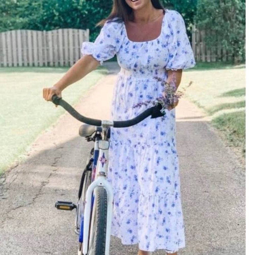 Loveshackfancy X Target White Floral Ruched Dress XS